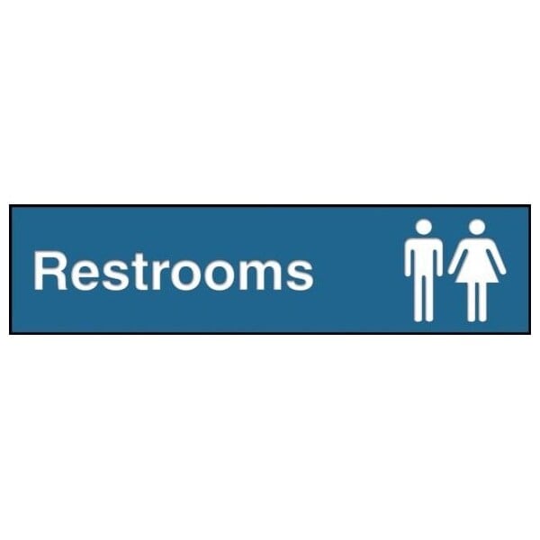 Accuform 12 in W x 3 in H, Engraved Plastic PSG610BU - main